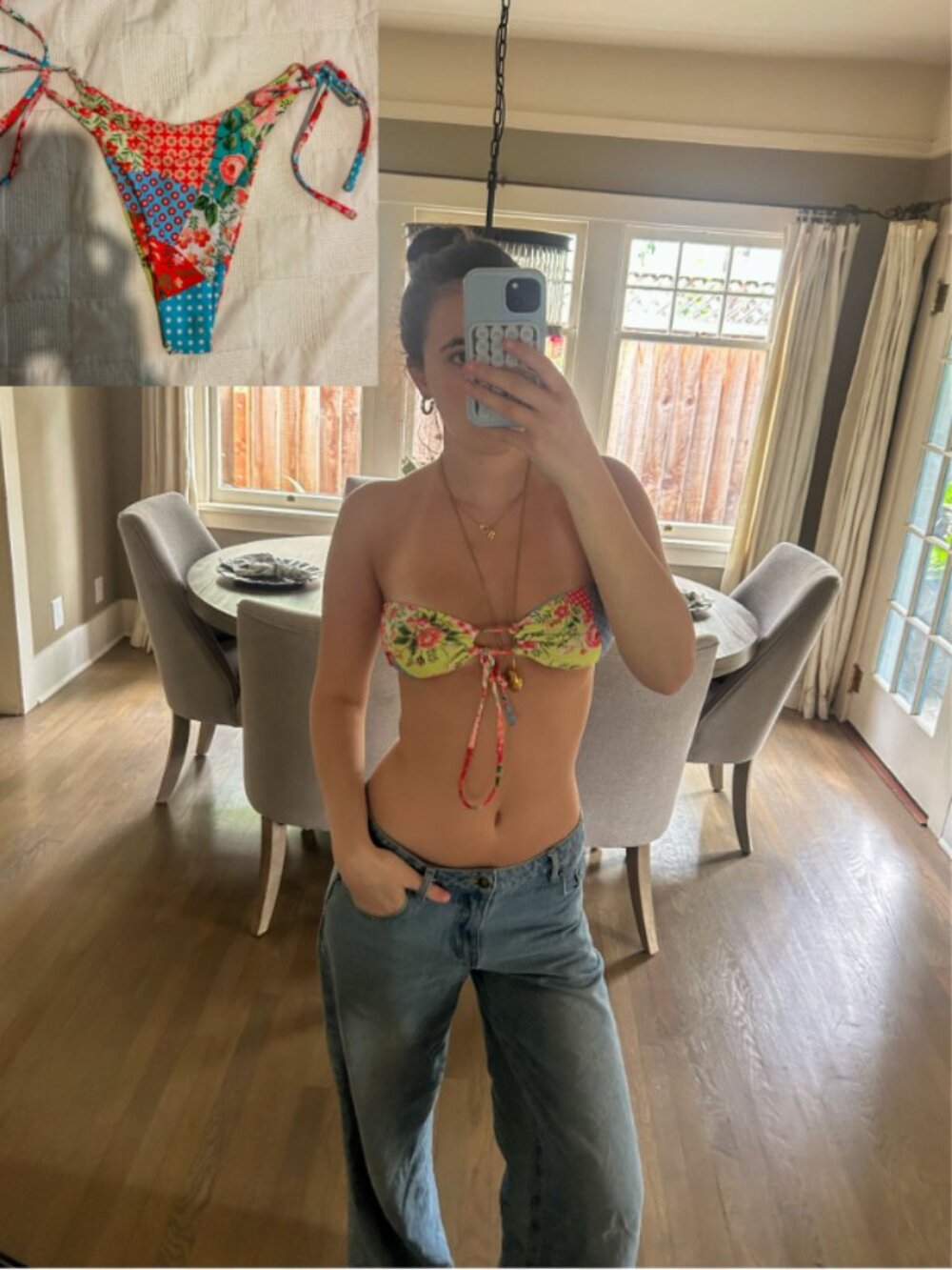 colorful floral bikini set 🌺🩵✨